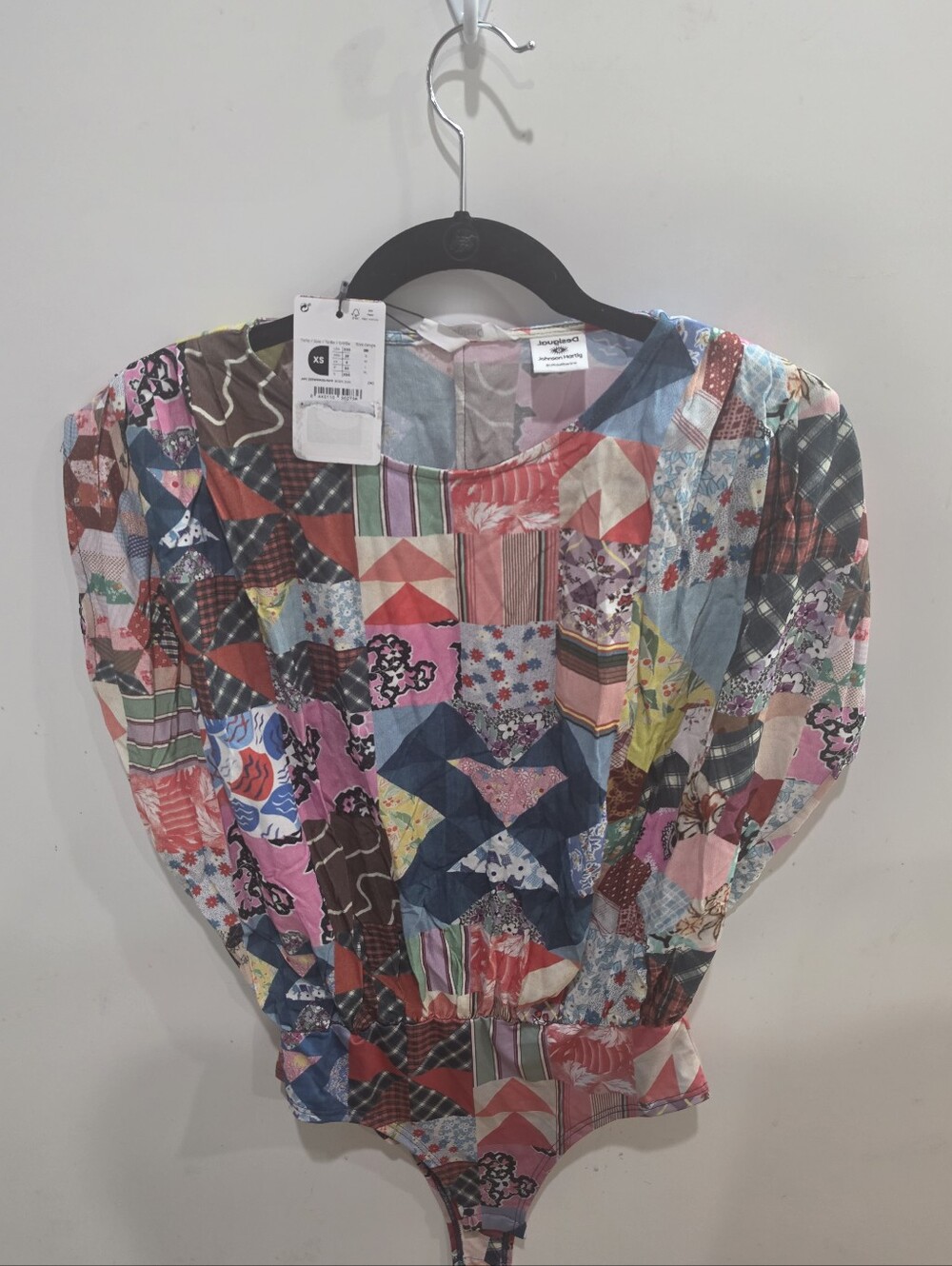 Desigual Johnson Hartig patchwork bodysuit vibrant, multicolor Size XS
